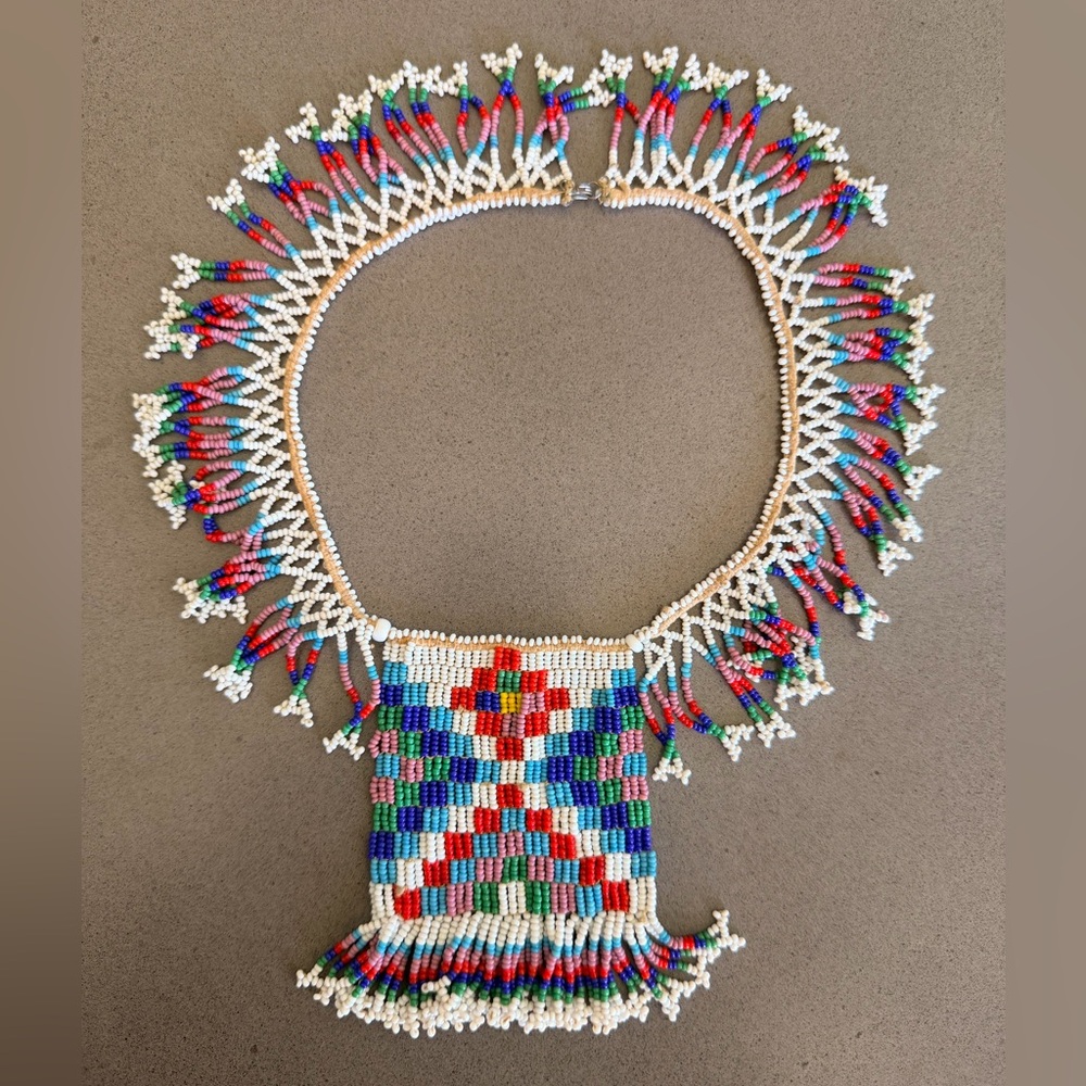 Native Inspired Handcrafted Multicolor Beaded Nav… - image 1